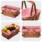 Double Handle Woodchip Basket with Liner - Perfect as Toy Organizer, Storing Fresh Fruits or Safeguarding Your Must-Have Beach Essentials for Unforgettable Holidays or Picnic Parties